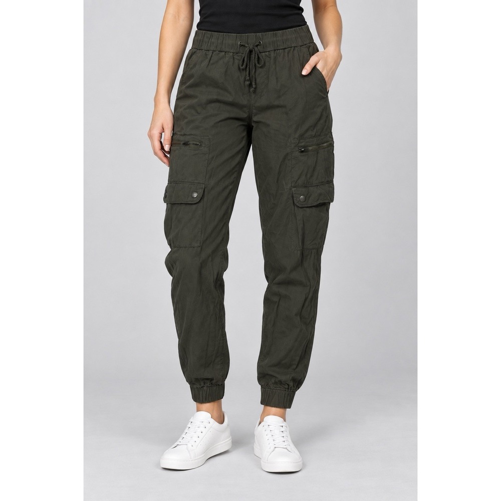 Banana Republic Womens Cargo Jogger Pants Olive Regular Fit Utility Outdoor XS